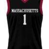 #1 UMass Minutemen GameDay Greats Lightweight Basketball Jersey - Black - Side View