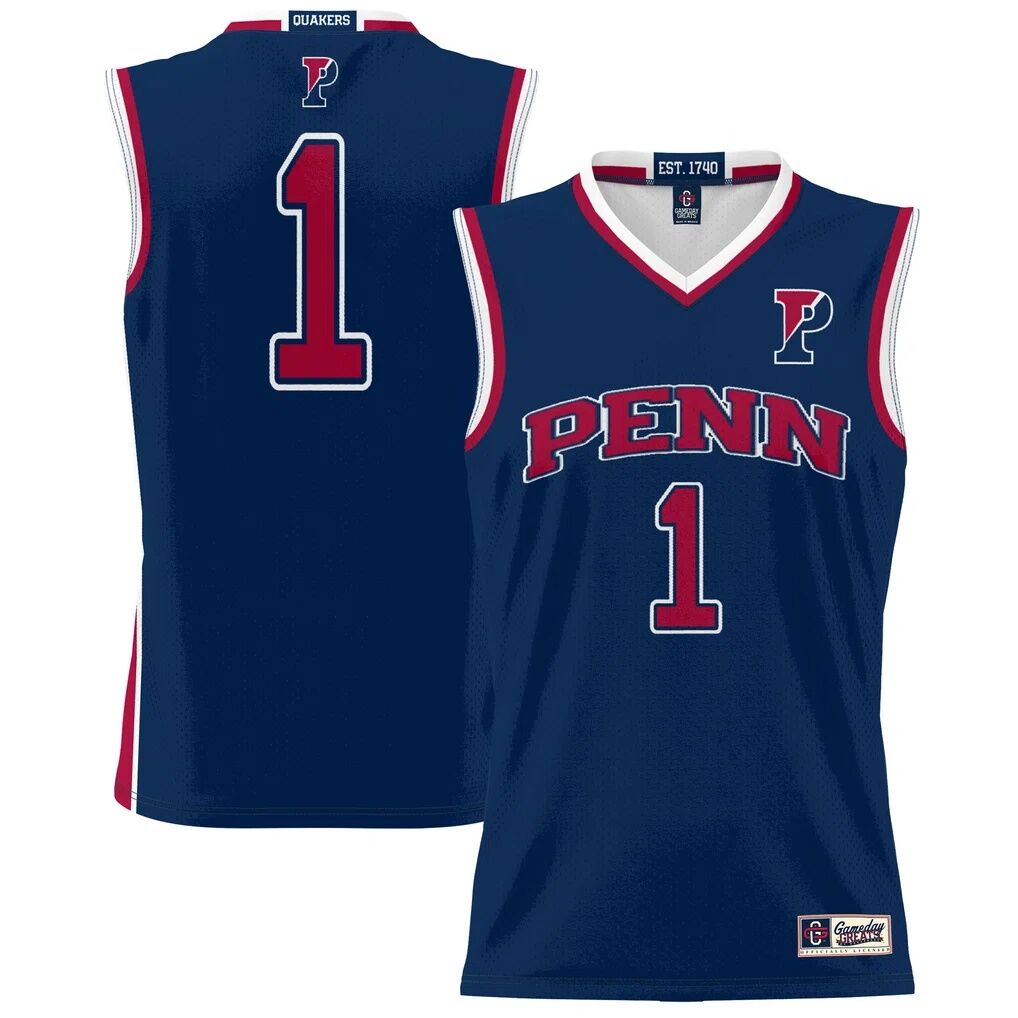#1 Pennsylvania Quakers GameDay Greats Unisex Lightweight Basketball Jersey