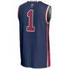 #1 Pennsylvania Quakers GameDay Greats Youth Lightweight Basketball Jersey - Navy - Detail View
