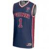#1 Pennsylvania Quakers GameDay Greats Youth Lightweight Basketball Jersey - Navy - Side View