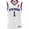 #1 Pennsylvania Quakers GameDay Greats Unisex Lightweight Basketball Jersey - White - Side View