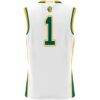 #1 NDSU Bison GameDay Greats Unisex Lightweight Basketball Jersey - White - Detail View