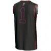 #1 Pennsylvania Quakers GameDay Greats Youth Lightweight Basketball Jersey - Black - Detail View