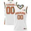 Miami Hurricanes GameDay Greats Youth NIL Pick-A-Player Lightweight Women's Basketball Jersey - White - Front View