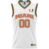 Miami Hurricanes GameDay Greats Youth NIL Pick-A-Player Lightweight Women's Basketball Jersey - White - Side View