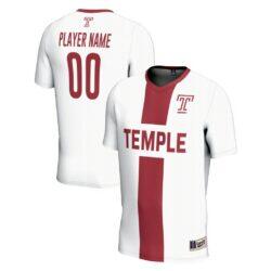 Temple Owls GameDay Greats Youth NIL Pick-A-Player Lightweight Soccer Jersey - White - Front View