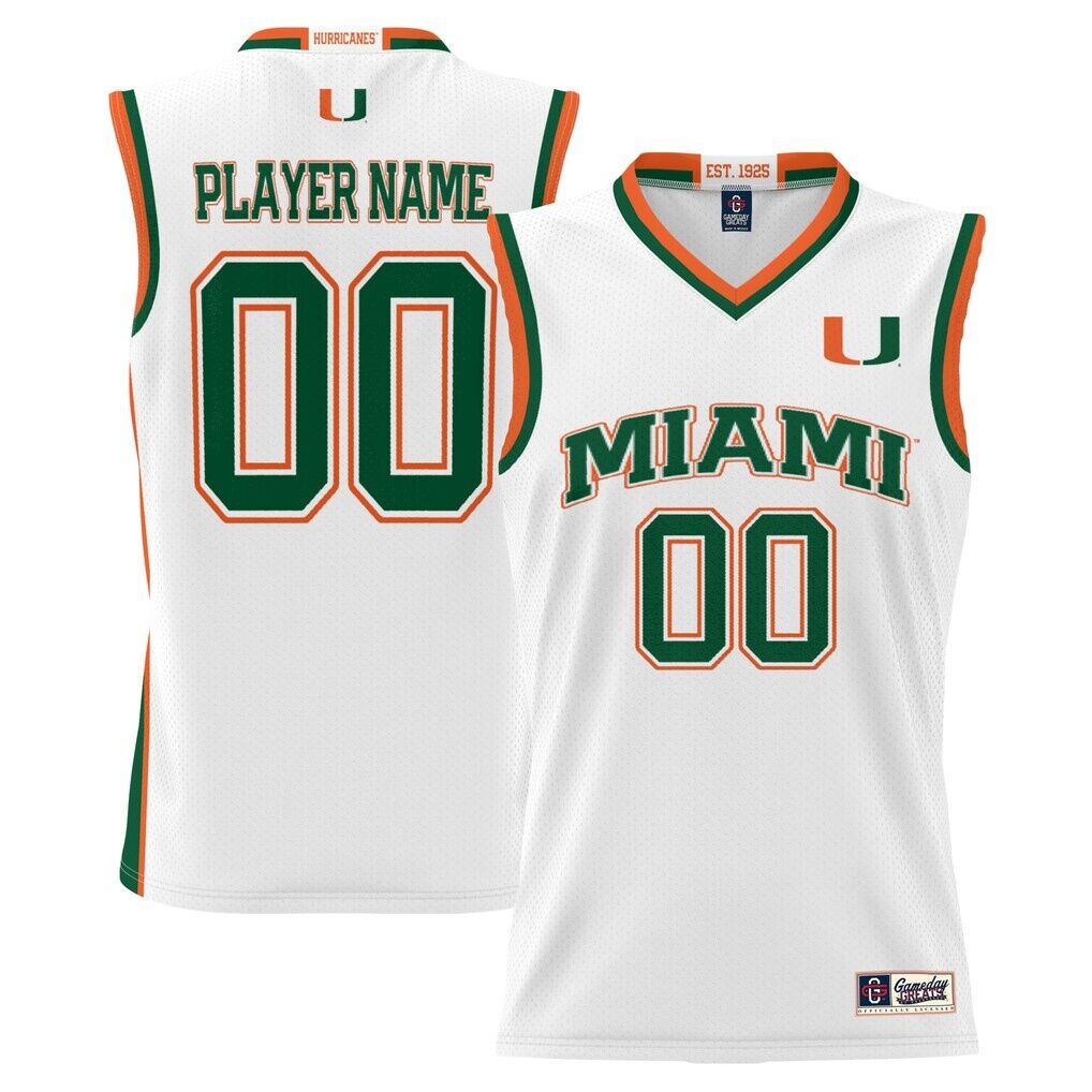 Miami Hurricanes GameDay Greats NIL Pick-A-Player Lightweight Men's Basketball Jersey