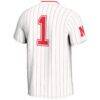#1 Nebraska Huskers GameDay Greats Unisex Lightweight Softball Jersey - White - Detail View