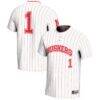 #1 Nebraska Huskers GameDay Greats Youth Lightweight Softball Jersey - White - Front View