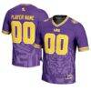 LSU Tigers GameDay Greats Youth Icon Print NIL Pick-A-Player Football Jersey - Purple - Front View