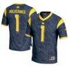 Michigan Wolverines #1 GameDay Greats Navy Highlight Print Football Fashion Jersey - - Front View