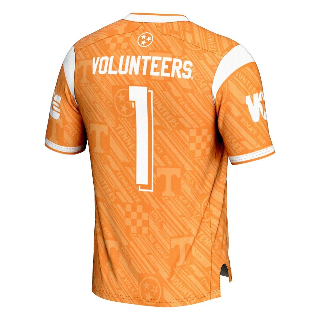 #1 Tennessee Volunteers GameDay Greats Youth Highlight Print Football Fashion Jersey - Tennessee Orange