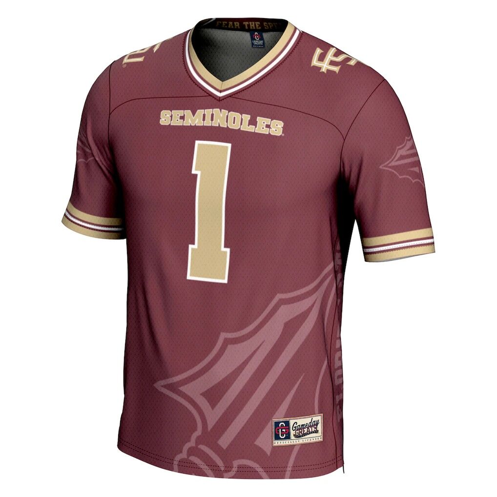 #1 Florida State Seminoles GameDay Greats Youth Icon Print Football Fashion Jersey - Garnet