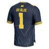 #1 Michigan Wolverines GameDay Greats Youth Icon Print Football Fashion Jersey - Navy - Detail View