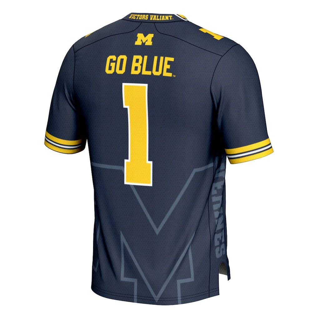 #1 Michigan Wolverines GameDay Greats Youth Icon Print Football Fashion Jersey