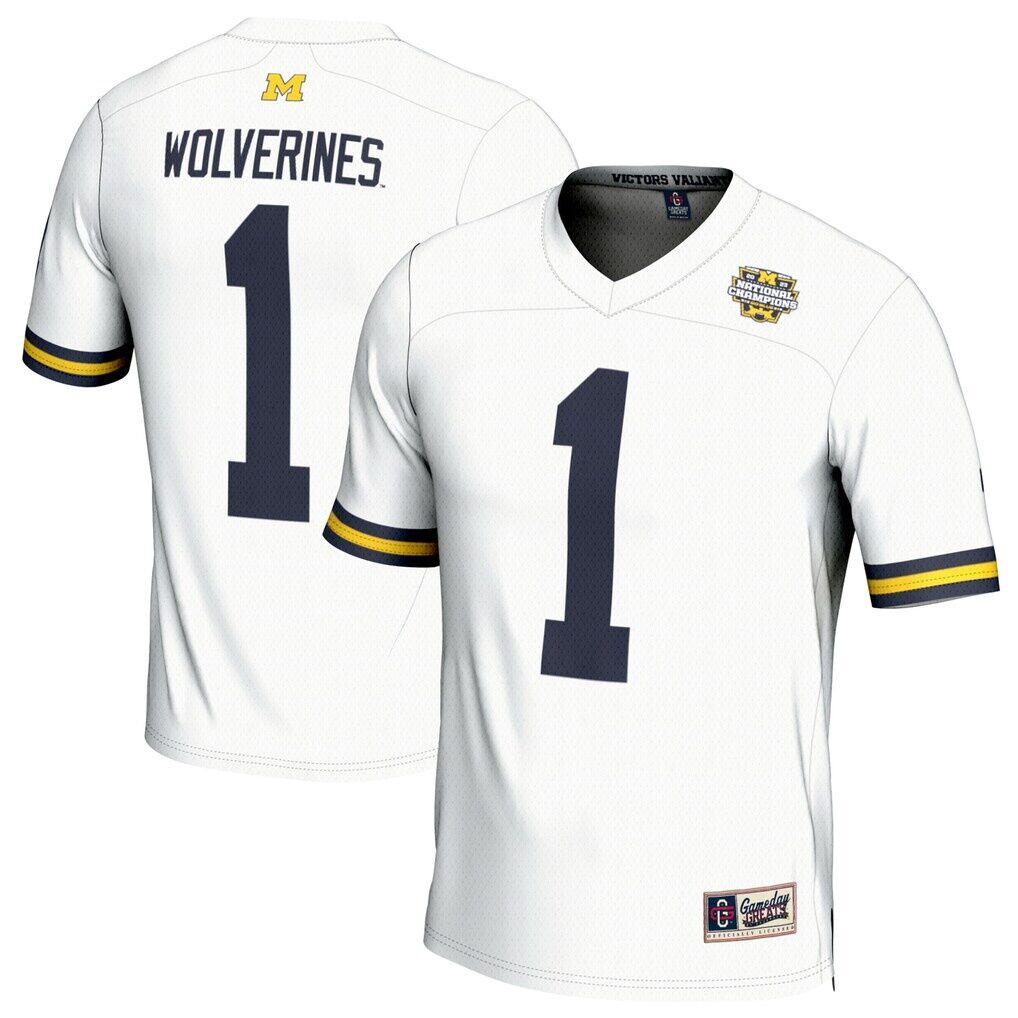 #1 Michigan Wolverines GameDay Greats Youth College Football Playoff 2023 National Champions Lightweight Fashion Jersey