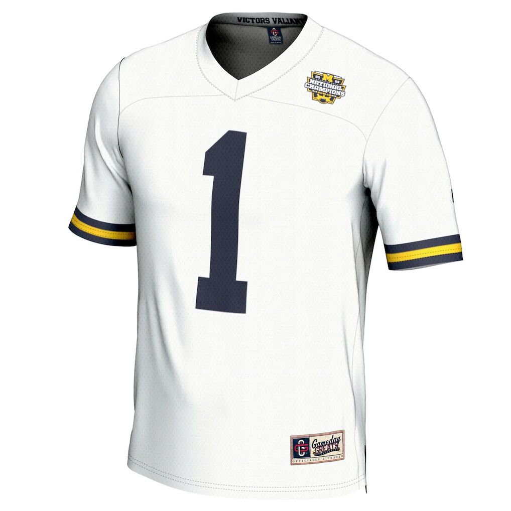 #1 Michigan Wolverines GameDay Greats Youth College Football Playoff 2023 National Champions Lightweight Fashion Jersey