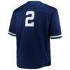 Derek Jeter New York Yankees Mitchell & Ness Big & Tall Cooperstown Mesh Batting Practice Jersey - Navy - Detail View