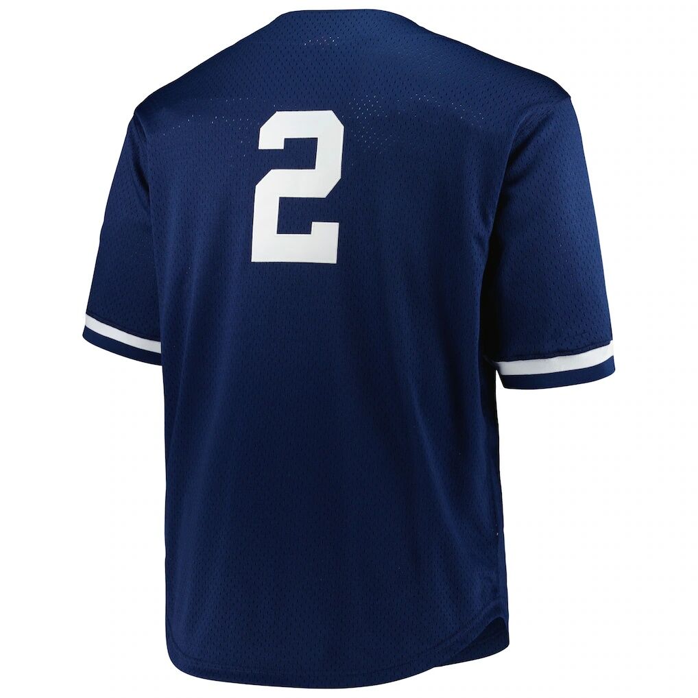 Derek Jeter New York Yankees Mitchell & Ness Big & Tall Cooperstown Mesh Batting Practice Jersey