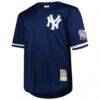 Derek Jeter New York Yankees Mitchell & Ness Big & Tall Cooperstown Mesh Batting Practice Jersey - Navy - Side View