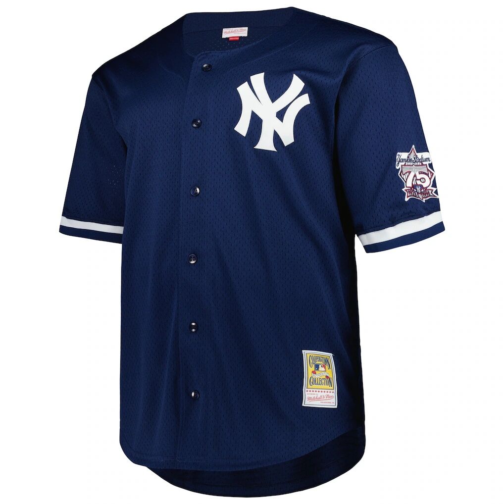 Derek Jeter New York Yankees Mitchell & Ness Big & Tall Cooperstown Mesh Batting Practice Jersey