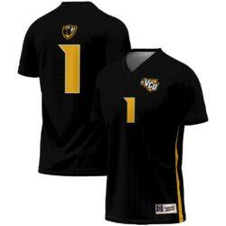 #1 VCU Rams GameDay Greats Unisex Women's Soccer Lightweight Fashion Jersey - Black - Front View