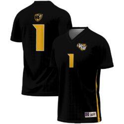 #1 VCU Rams GameDay Greats Youth Women's Soccer Lightweight Fashion Jersey - Black - Front View