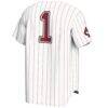 #1 South Carolina Gamecocks GameDay Greats Lightweight Baseball Fashion Jersey - White - Detail View