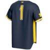 #1 Michigan Wolverines GameDay Greats Youth Lightweight Baseball Fashion Jersey - Navy - Detail View