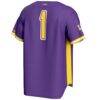 #1 LSU Tigers GameDay Greats Youth Lightweight Baseball Fashion Jersey - Purple - Detail View
