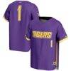 #1 LSU Tigers GameDay Greats Youth Lightweight Baseball Fashion Jersey - Purple - Front View