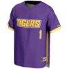 #1 LSU Tigers GameDay Greats Youth Lightweight Baseball Fashion Jersey - Purple - Side View