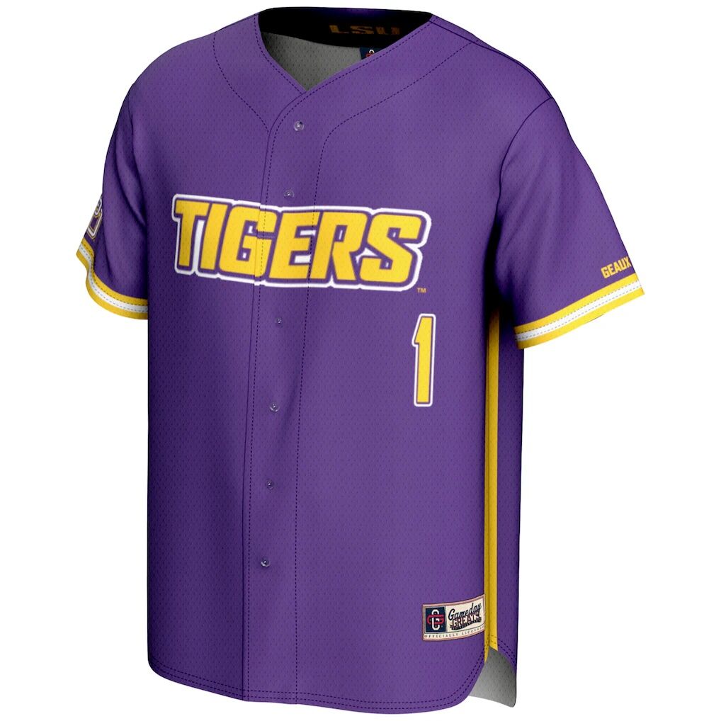 #1 LSU Tigers GameDay Greats Youth Lightweight Baseball Fashion Jersey