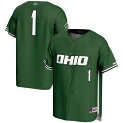 #1 Ohio Bobcats GameDay Greats Youth Lightweight Baseball Fashion Jersey - Green - Front View