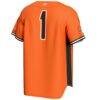 #1 Oklahoma State Cowboys GameDay Greats Youth Lightweight Baseball Fashion Jersey - Orange - Detail View