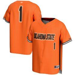 #1 Oklahoma State Cowboys GameDay Greats Youth Lightweight Baseball Fashion Jersey - Orange - Front View