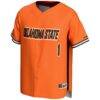 #1 Oklahoma State Cowboys GameDay Greats Youth Lightweight Baseball Fashion Jersey - Orange - Side View