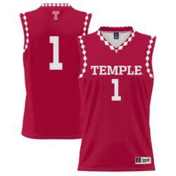 #1 Temple Owls GameDay Greats Youth Lightweight Men's Basketball Fashion Jersey - Red - Front View