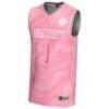 #1 UMass Minutemen GameDay Greats Youth Lightweight Basketball Jersey - Pink - Side View