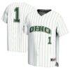 #1 Ohio Bobcats GameDay Greats Youth Lightweight Baseball Fashion Jersey - White - Front View