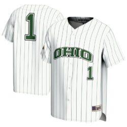 #1 Ohio Bobcats GameDay Greats Youth Lightweight Baseball Fashion Jersey - White - Front View