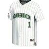 #1 Ohio Bobcats GameDay Greats Youth Lightweight Baseball Fashion Jersey - White - Side View