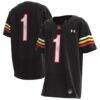 #1 Maryland Terrapins Under Armour Youth Replica Football Jersey - Black - Front View