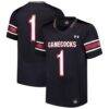 #1 South Carolina Gamecocks Under Armour Youth Replica Football Jersey - Black - Front View