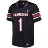 #1 South Carolina Gamecocks Under Armour Youth Replica Football Jersey - Black - Side View