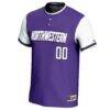 Northwestern Wildcats GameDay Greats Unisex NIL Pick-A-Player Lightweight Softball Jersey - Purple - Side View