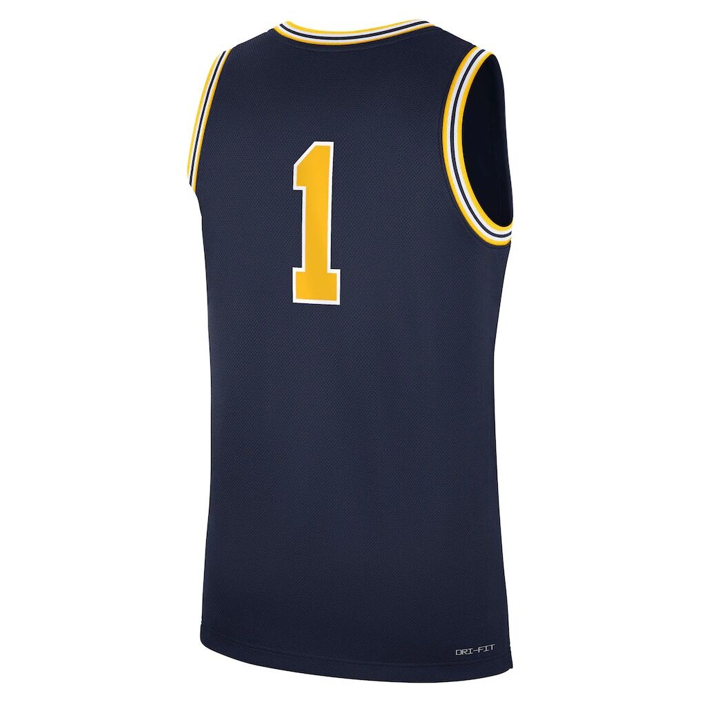 Michigan Wolverines Jordan Brand Road Replica Basketball Jersey