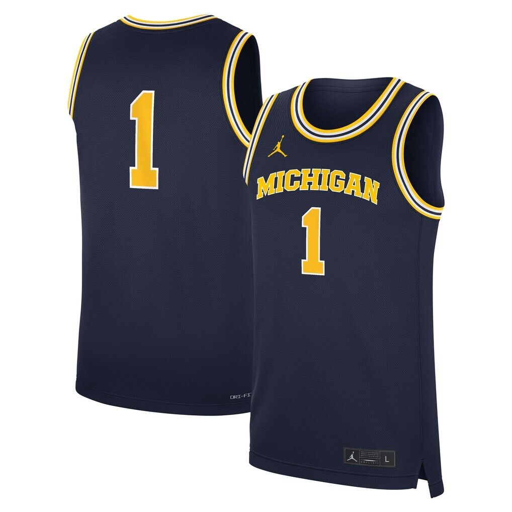 Michigan Wolverines Jordan Brand Road Replica Basketball Jersey