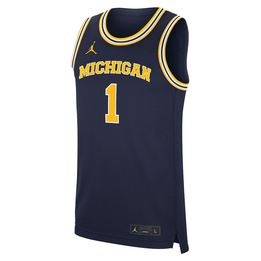 Michigan Wolverines Jordan Brand Road Replica Basketball Jersey