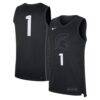 #1 Michigan State Spartans Nike Alternate Replica Jersey - Black - Front View